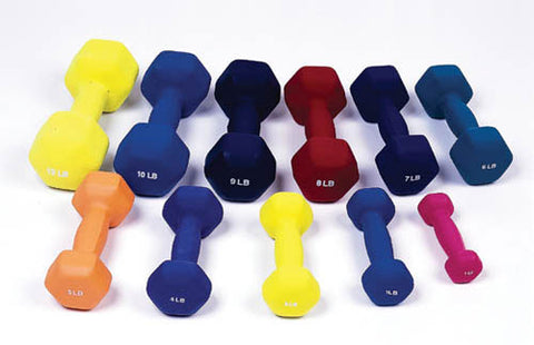 Dumbell Weight Color Neoprene Coated 3 Lb