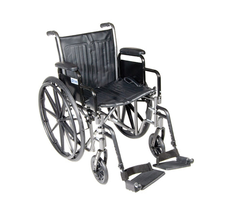 Wheelchair Economy Fixed Arms 18  W-elevating Legrests