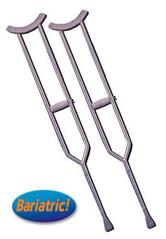 Crutches  Steel  H-d Bariatric Adult  (pair)