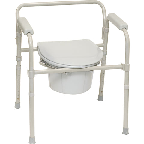 Probasics Three-in-one Folding Commode W- Full Seat