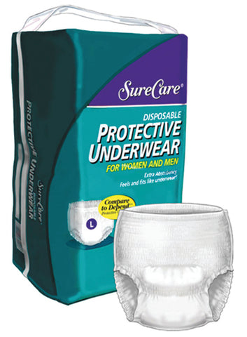 Underwear Disposable Medium 34 -46    (4 Pks-20 Per Case)