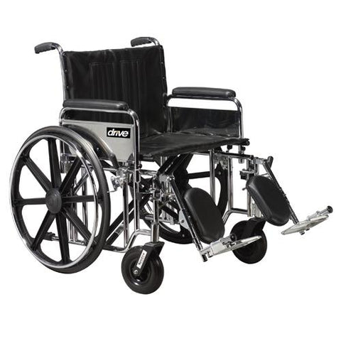 Wheelchair Bariatric 20  Wide W-rem Desk Arms  Elev Legrests