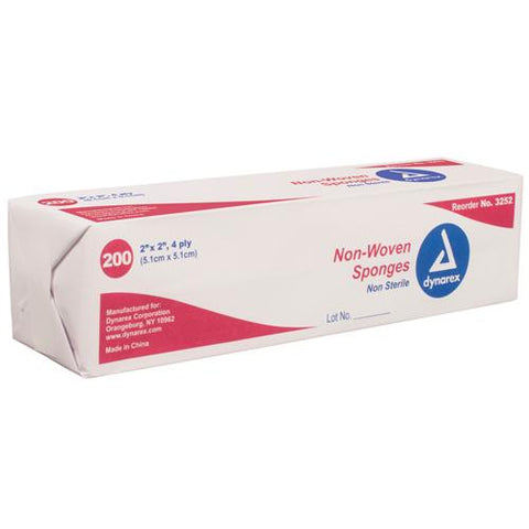 Shieldline Non-Woven Gauze Sponges – 4x4, 4-Ply, Non-Sterile – 200/Pack – Absorbent Wound Care