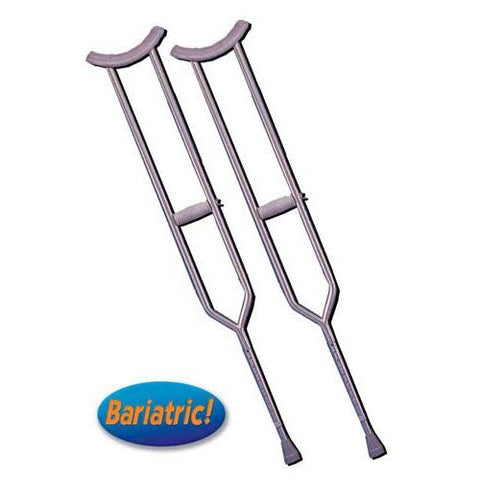 Crutches  Steel  H-d Bariatric Tall Adult  (pair)